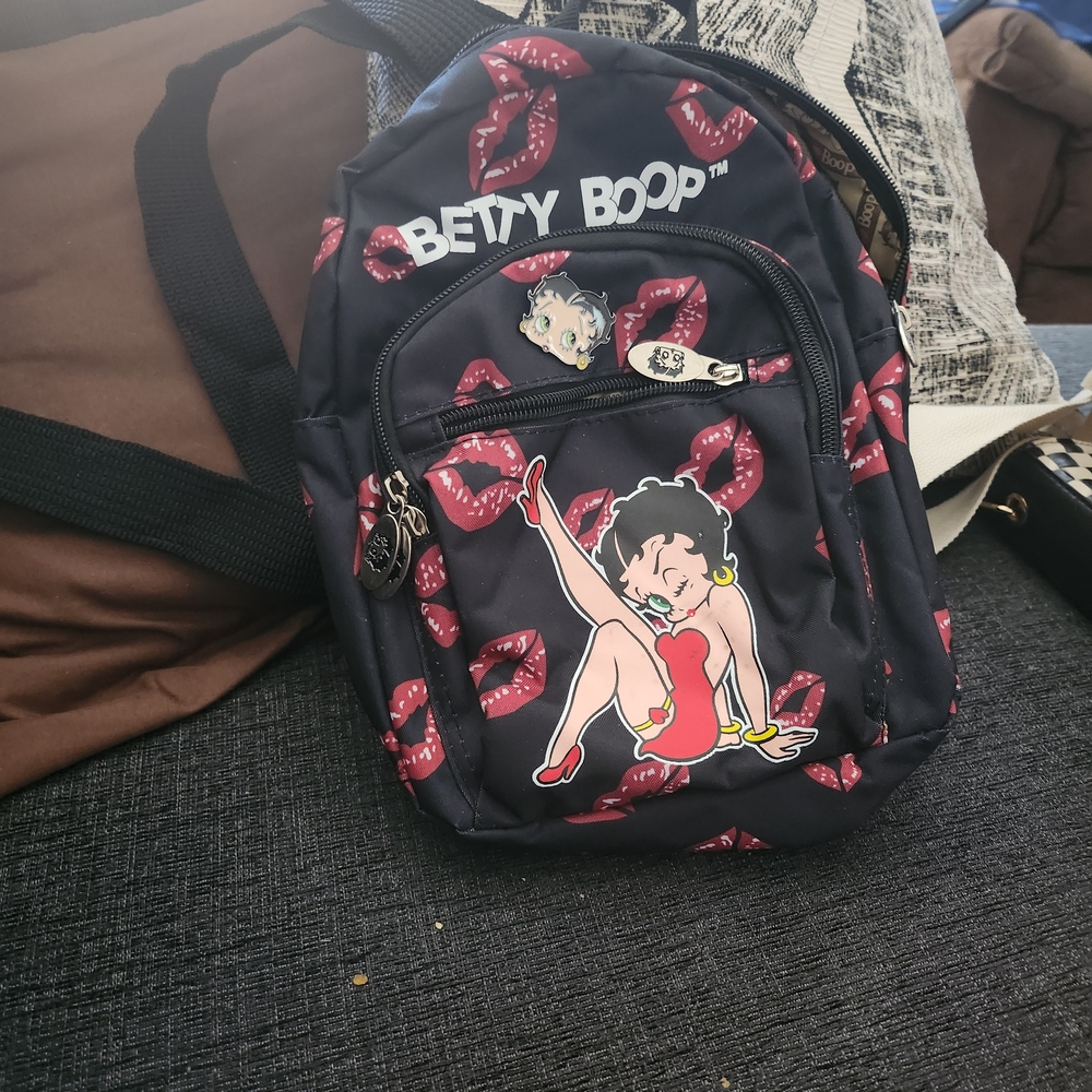 Betty Boop Black and Red Mini Backpack